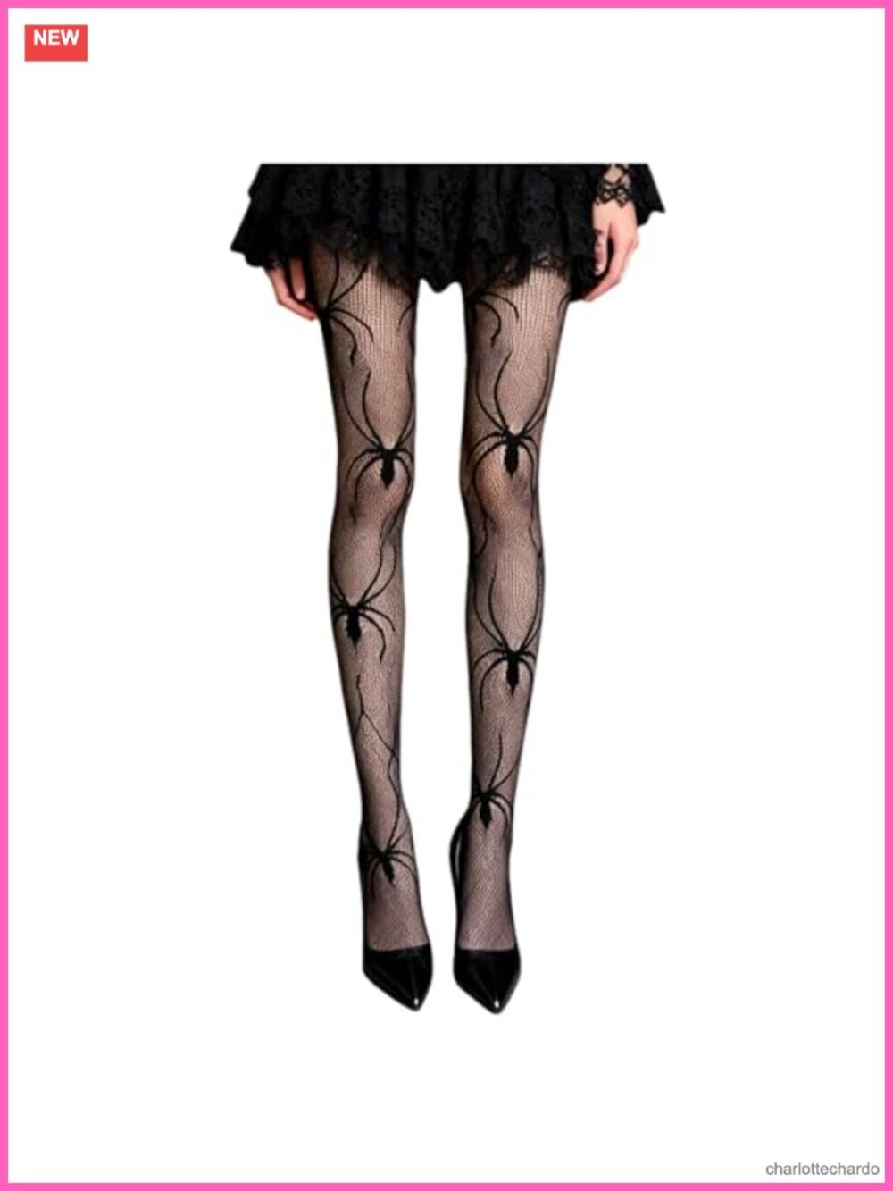 Spider Web Patterned Tights Nylon Fishnet Hosiery Goth Cosplay